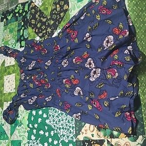 Fire Los Angeles Blue Floral Romper‎ Womens Large.